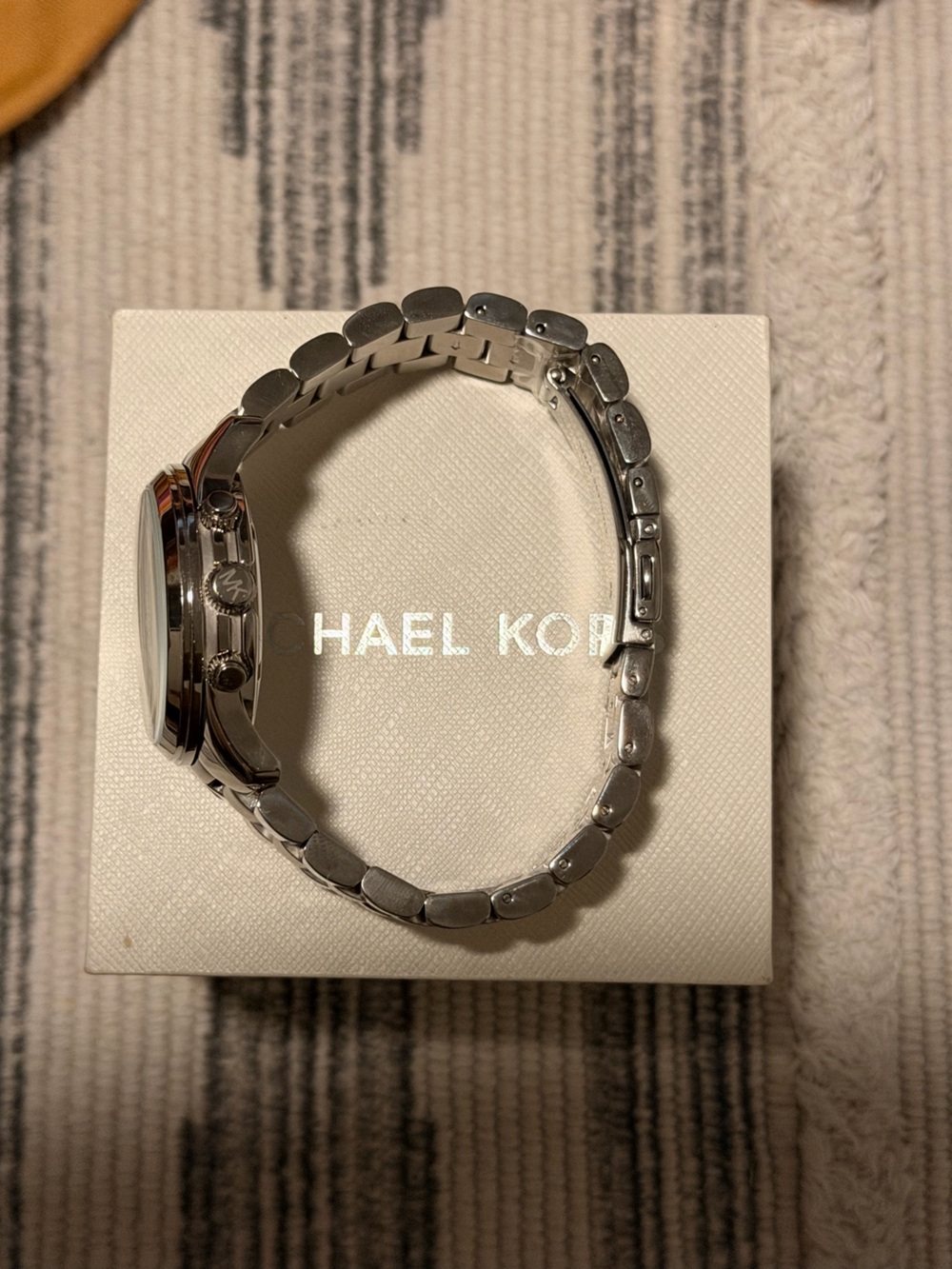 Box included - Michael Kors Silver Men’s Stainless Steel Chronograph Watch